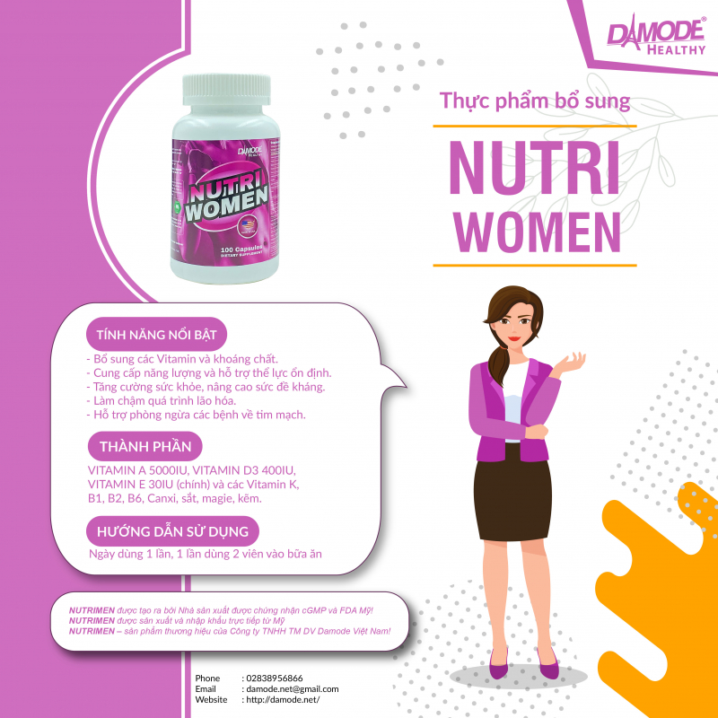 Vitamin, Khoáng Chất, Tăng sức đề kháng cho nữ - Nutri Women