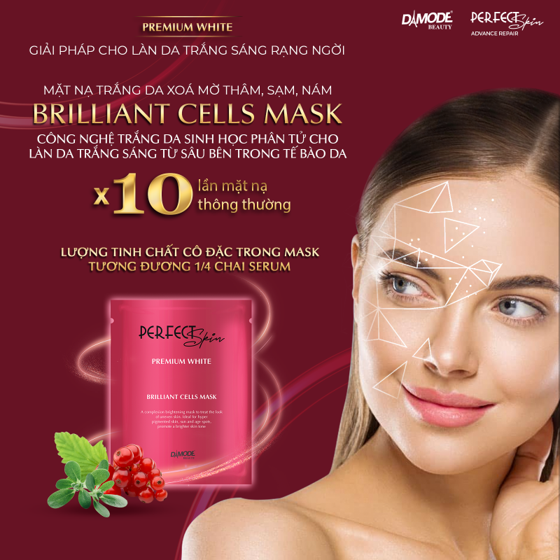 Mặt Nạ Tinh Chất Cô Đặc Trắng Da, Mờ Thâm, Sạm - Brilliant Cell Mask [3]