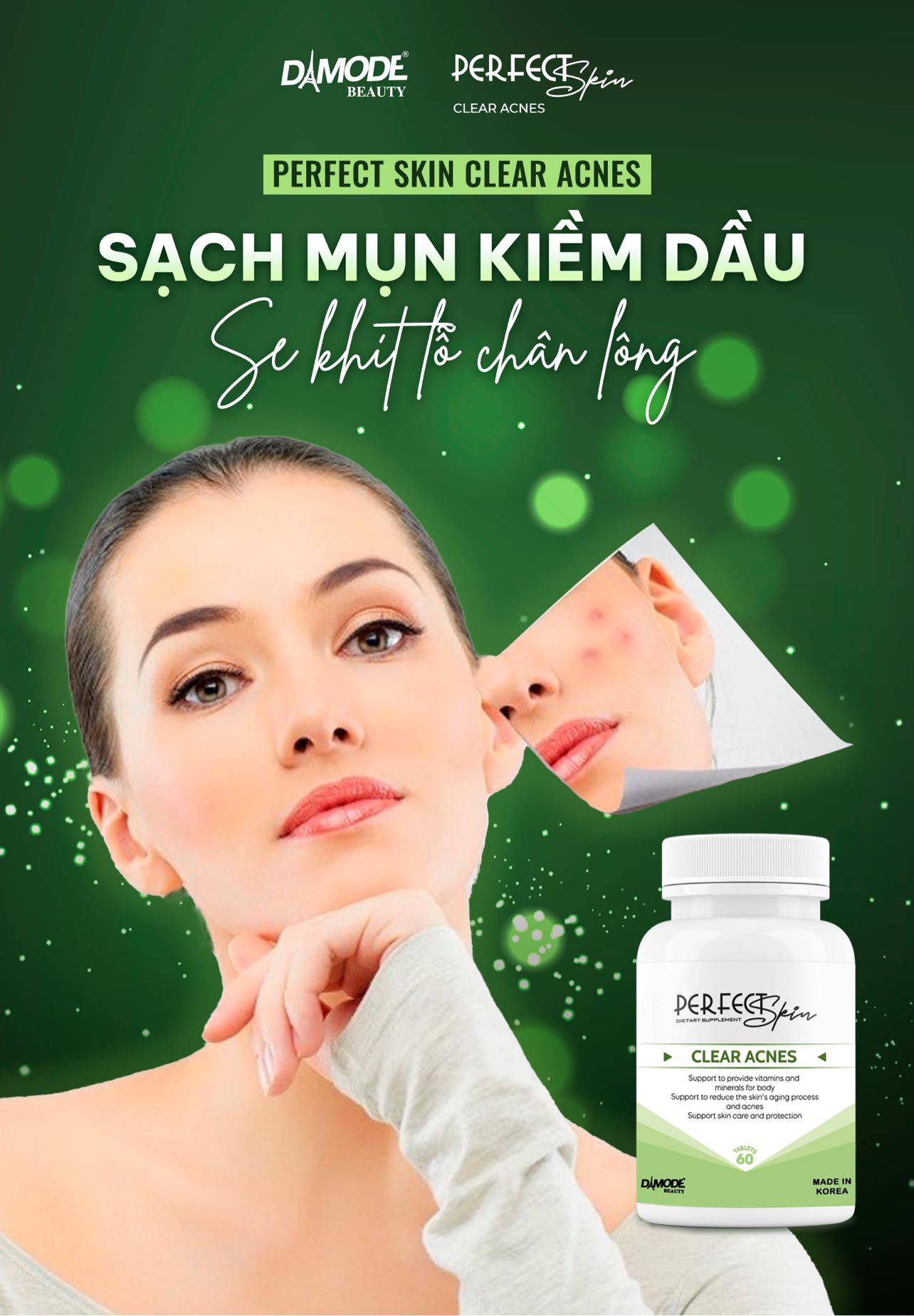 Clear Acnes - Viên Uống Hỗ Trợ Điều Trị, Ngăn Ngừa Mụn