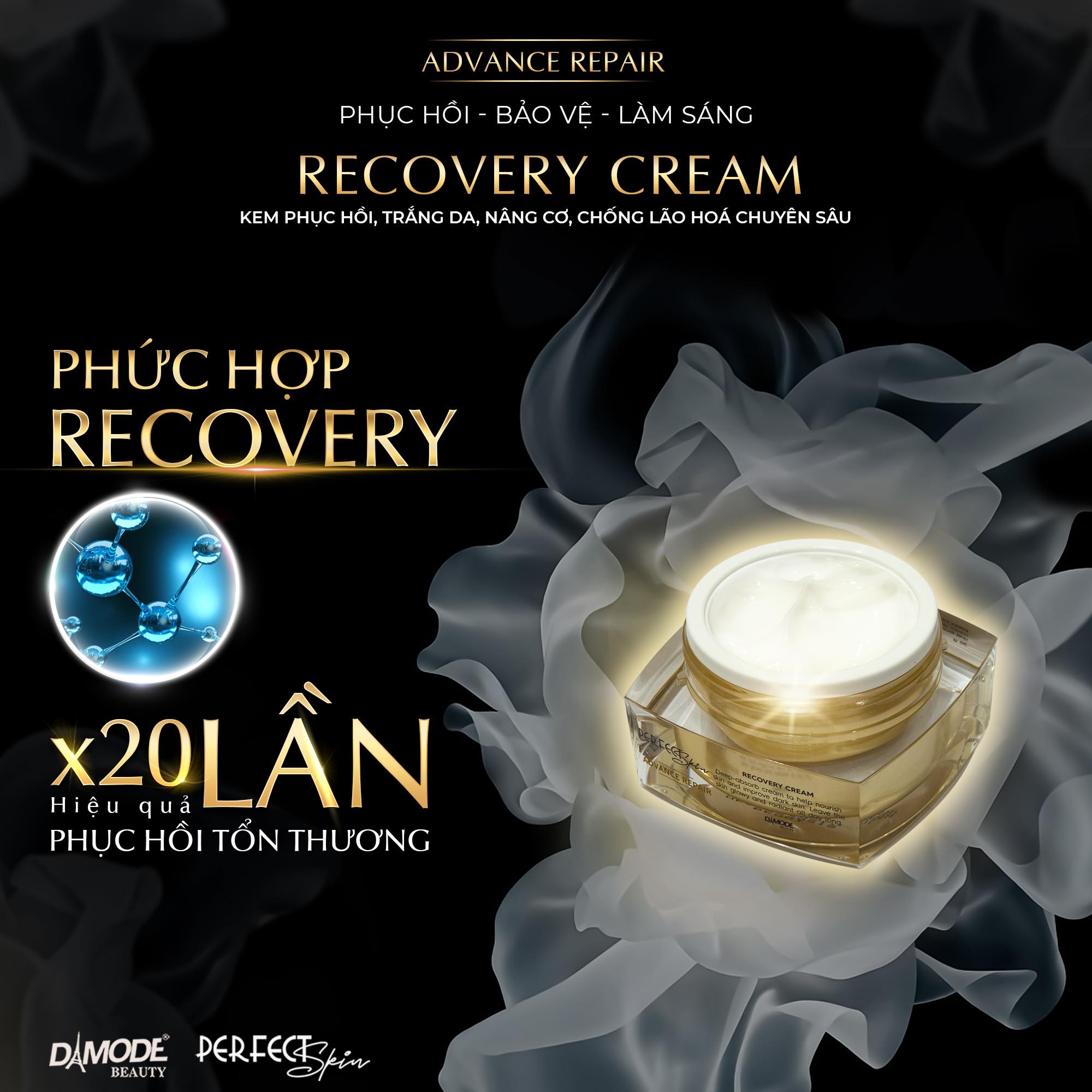 Kem phục hồi, trắng da, nâng cơ, chống lão hoá chuyên sâu - Recovery Cream