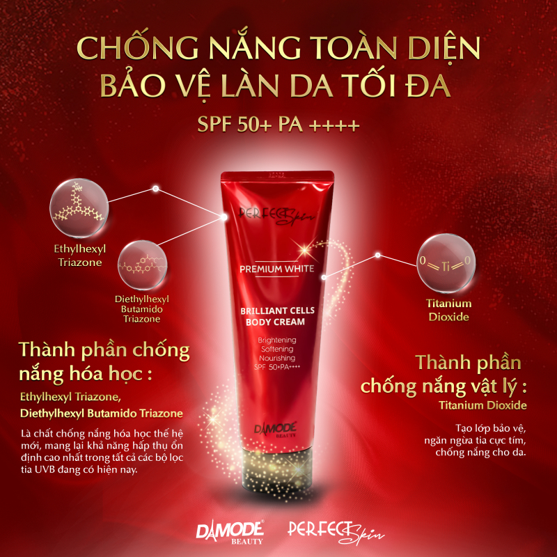 Kem Dưỡng Thể Trắng Da, Chống Nắng, Chống Lão Hoá - Brilliant Cell Body Cream