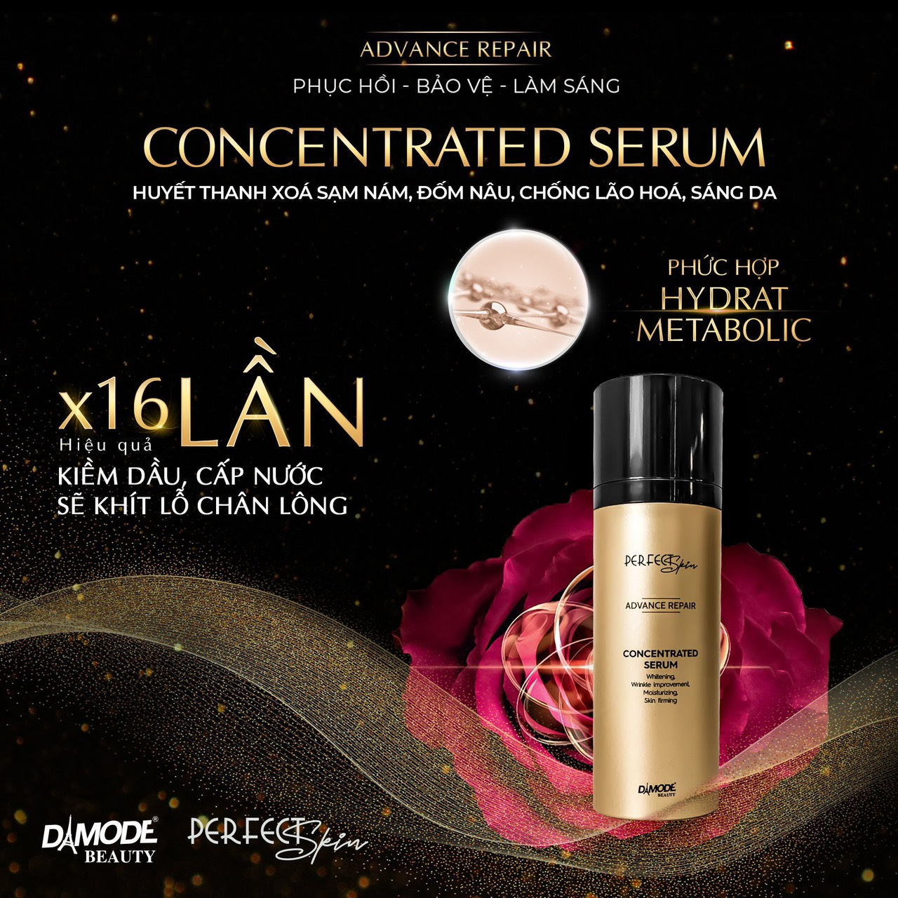 CONCENTRATED SERUM - HUYẾT THANH XOÁ NÁM, ĐỐM NÂU, CHỐNG LÃO HOÁ, SÁNG DA