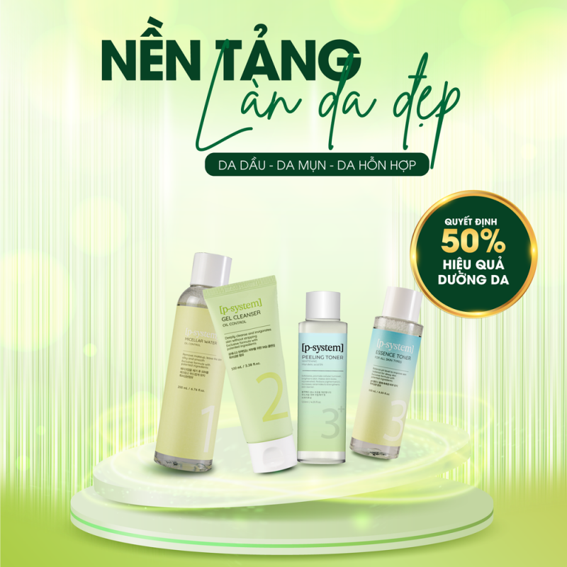 COMBO LÀM SẠCH CƠ BẢN DA DẦU, DA MỤN, DA HÔN HỢP