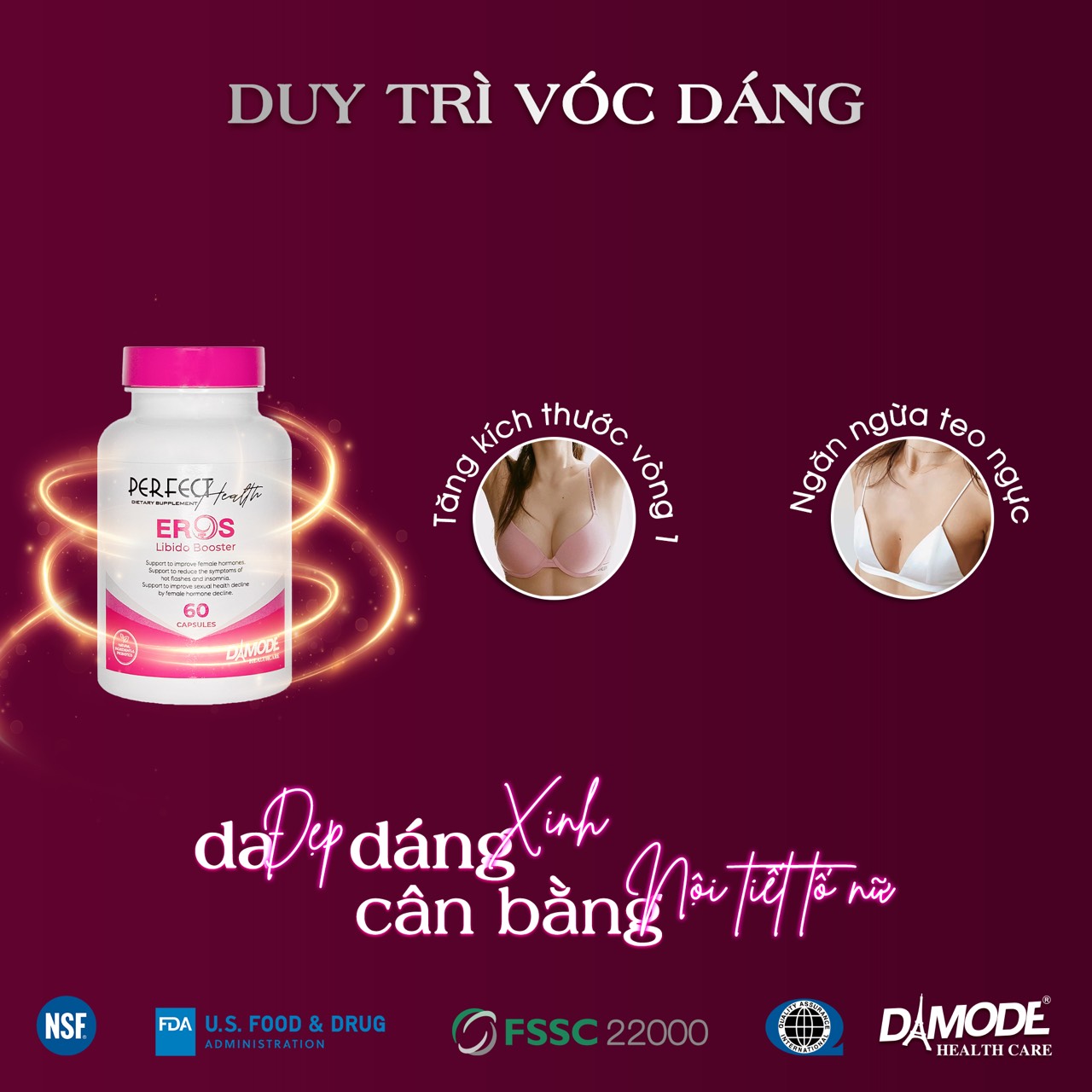 EROS - DA ĐẸP, DÁNG XINH, CÂN BẰNG NỘI TIẾT NỮ