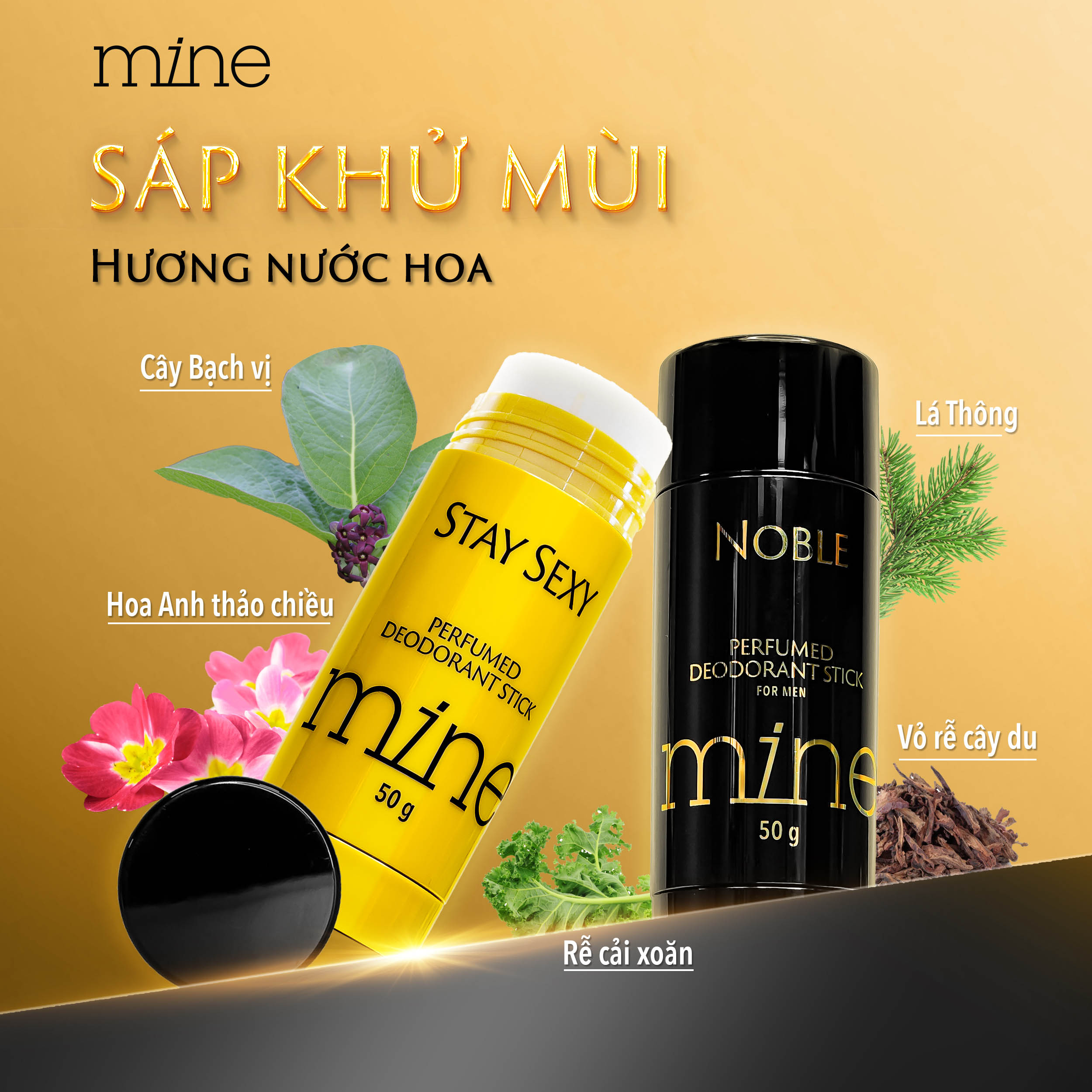 Sáp khử mùi Mine Perfumed Deodorant Stick For Men Noble 